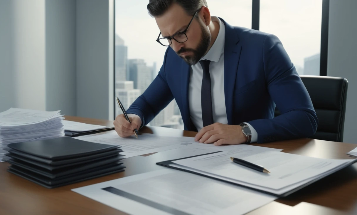 wide shot serious person 0