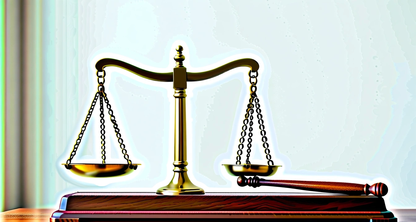 a blank brass legal scale an empty 1