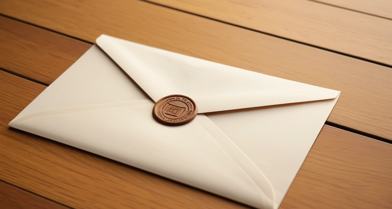 clean beige document envelope vintage wo 1