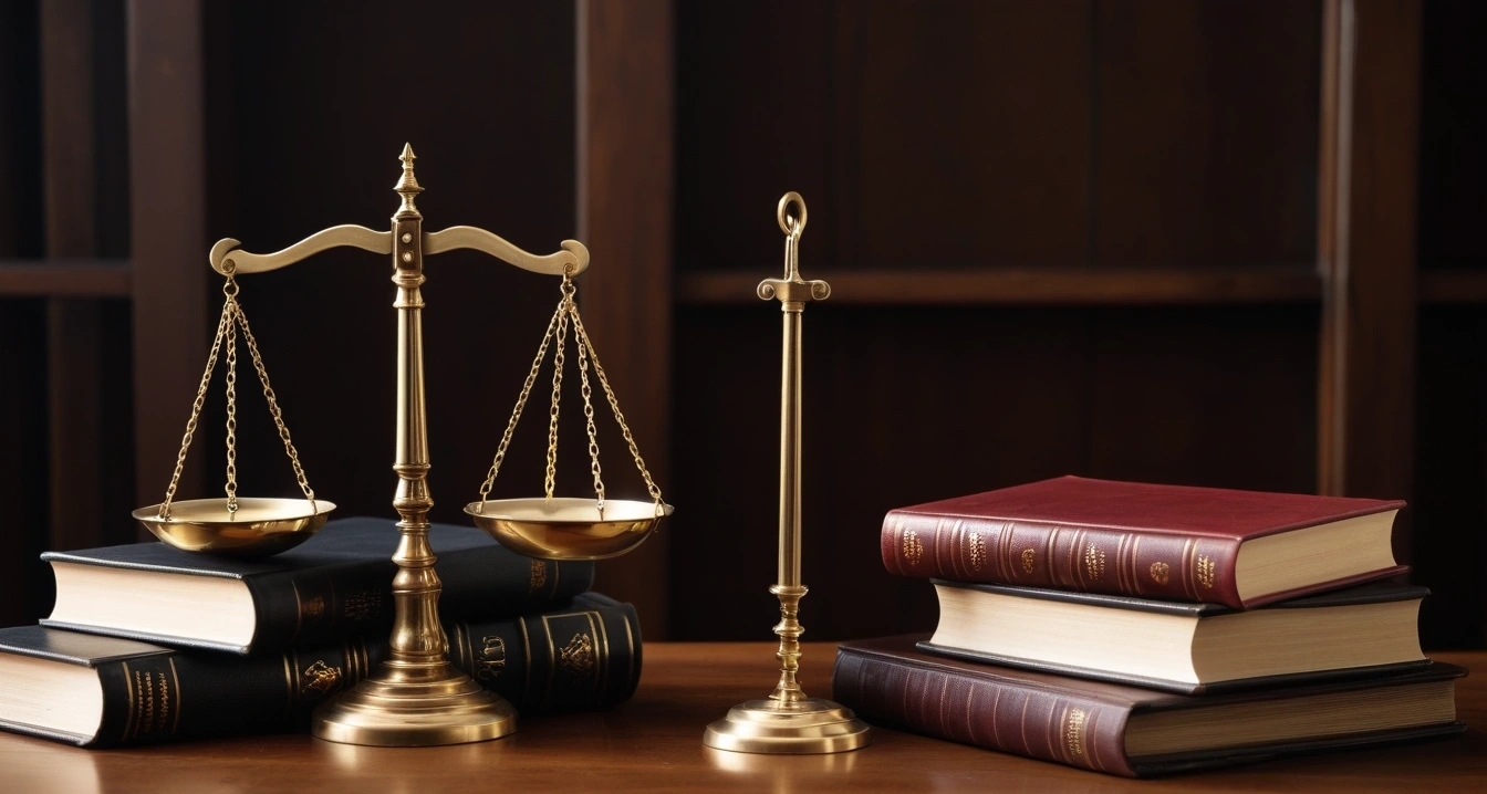 소상공인 보조금 - 키오스크 및 상점가 시설 지원 사기 사전 관리 팩트체크 (concept of Small business subsidies, a classic brass balance scale of justice next to leather-bound books, no people)
