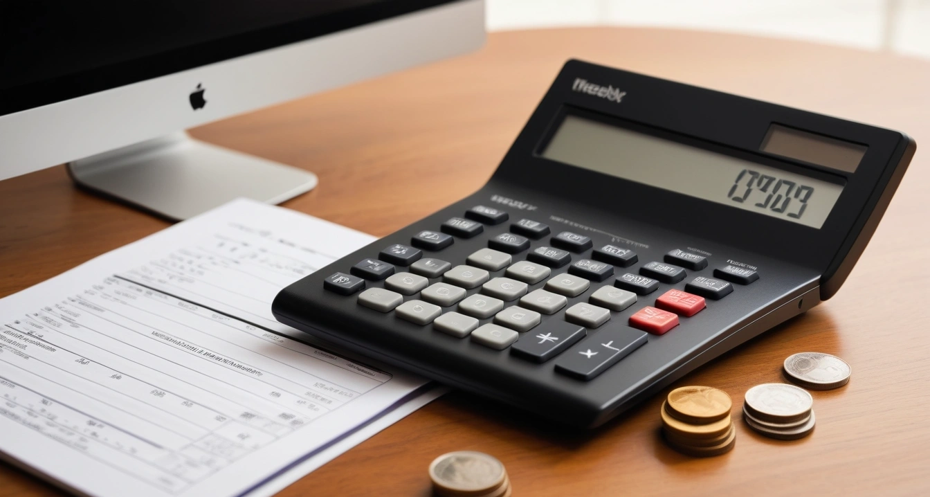 주휴수당 - 권리 구제 과정에서의 시간 절약형 소통 가이드 (concept of Weekly holiday allowance, a neat arrangement of official forms, a modern calculator, and neat coins, finance aesthetic, no people)