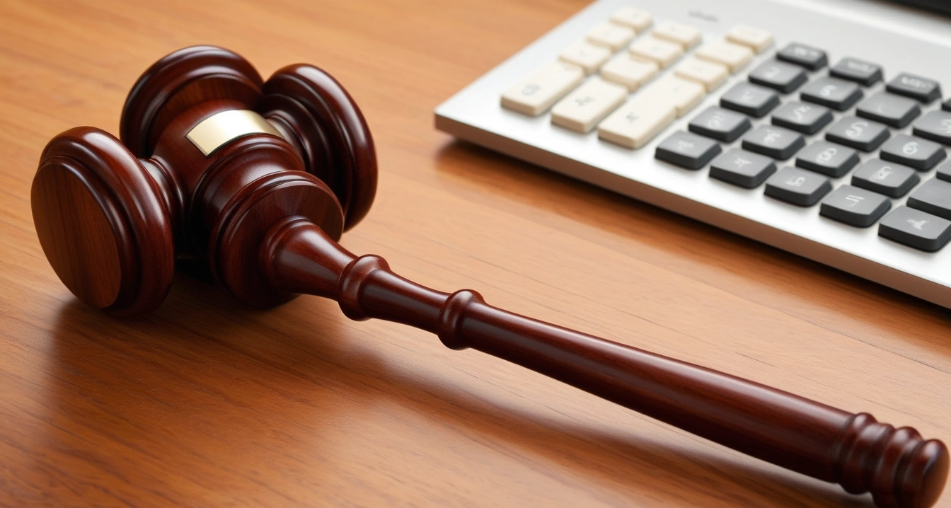 heavy wooden gavel sleek metal calculato 1