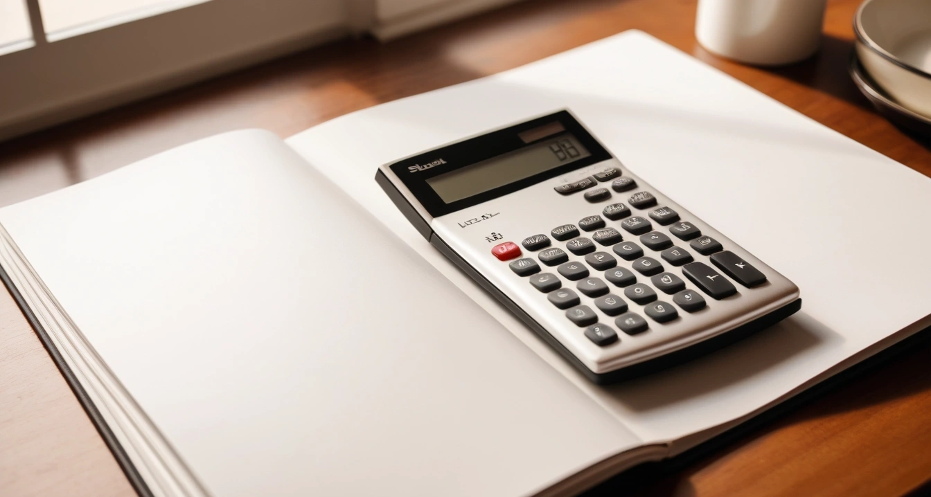 sleek silver calculator clean leather do 1